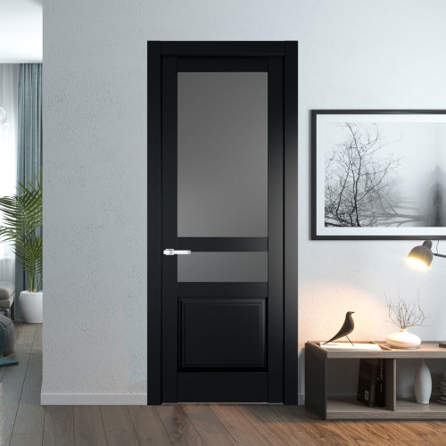 Межкомнатная дверь ProfilDoors 4.5.4 PD цвет Блэк вставка Графит