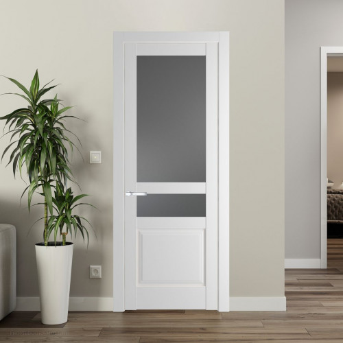 Межкомнатная дверь ProfilDoors 4.5.4 PD цвет Крем Вайт вставка Графит
