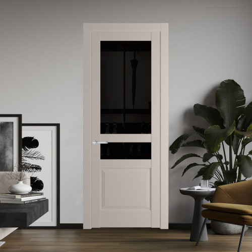 Межкомнатная дверь ProfilDoors 4.5.4 PD цвет Сэнд вставка Черное тонированное