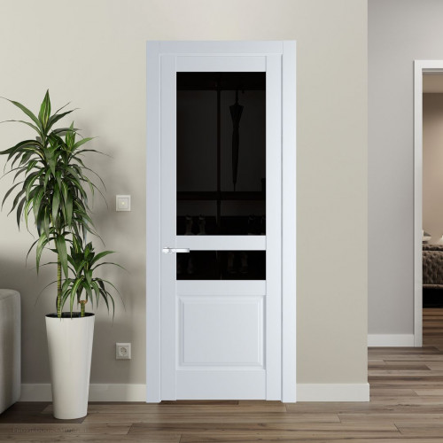 Межкомнатная дверь ProfilDoors 4.5.4 PD цвет Вайт вставка Черное тонированное
