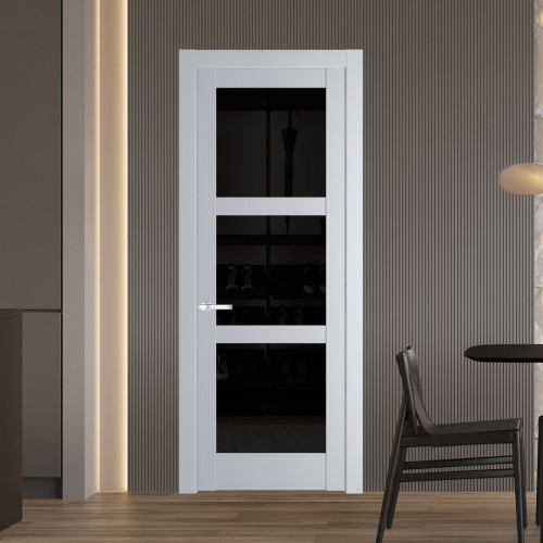 Межкомнатная дверь ProfilDoors 4.6.2 PD цвет Лайт Грей вставка Черное тонированное