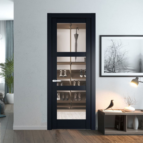 Межкомнатная дверь ProfilDoors 4.6.2 PD цвет Нэви Блу вставка Прозрачное