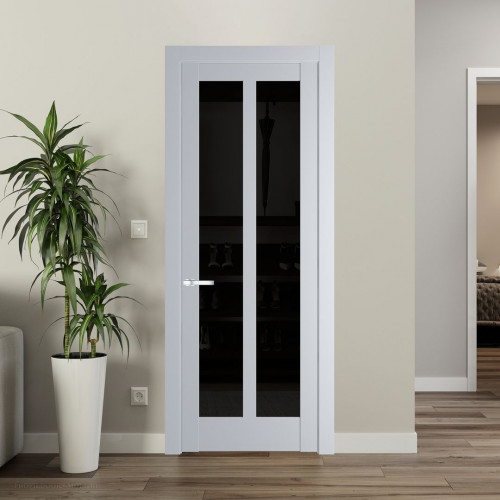 Межкомнатная дверь ProfilDoors 4.7.2 PD цвет Лайт Грей вставка Черное тонированное