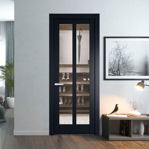 Межкомнатная дверь ProfilDoors 4.7.2 PD цвет Нэви Блу вставка Прозрачное