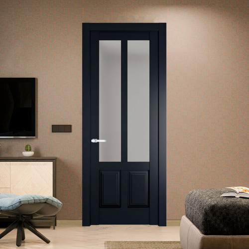 Межкомнатная дверь ProfilDoors 4.8.2 PD цвет Нэви Блу вставка Матовое