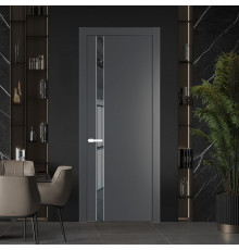 18 PW Графит Зеркало Grey молдинг Вайт