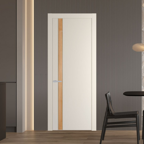 Межкомнатная дверь ProfilDoors 18 PW Кремовая Магнолия Дуб Карамель молдинг Зеленый воск