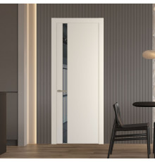 18 PW Кремовая Магнолия Зеркало Grey молдинг Никель матовый