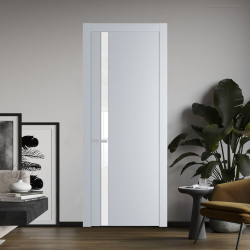 Межкомнатная дверь ProfilDoors 18 PW Лайт Грей Лак классик молдинг Зеленый воск
