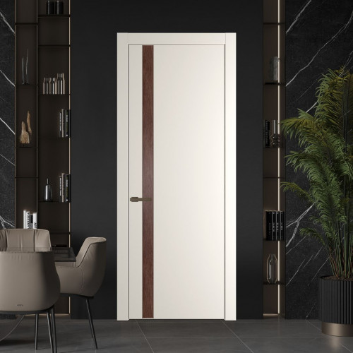 Межкомнатная дверь ProfilDoors 18 PW Перламутр белый Дуб Тобакко молдинг Деорэ