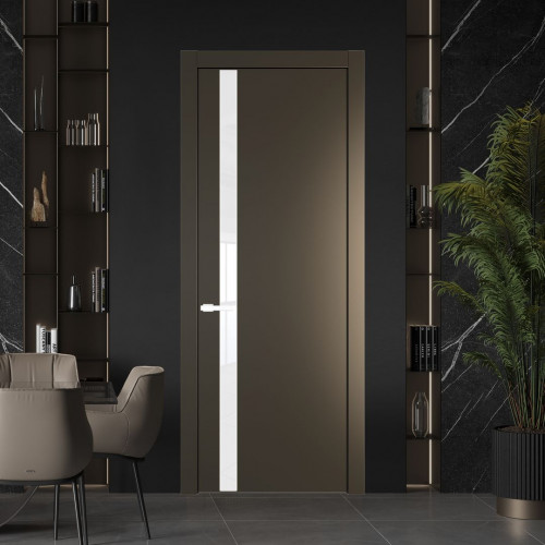 Межкомнатная дверь ProfilDoors 18 PW Перламутр бронза Лак классик молдинг Вайт