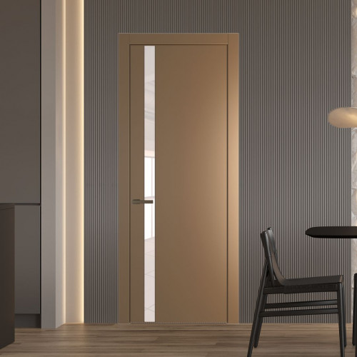 Межкомнатная дверь ProfilDoors 18 PW Перламутр золото Lacobel Перламутровый лак молдинг Деорэ