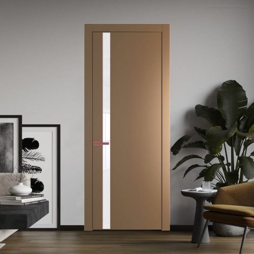 Межкомнатная дверь ProfilDoors 18 PW Перламутр золото Лак классик молдинг Красный антрацит