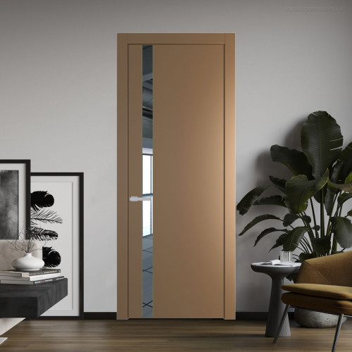 Межкомнатная дверь ProfilDoors 18 PW Перламутр золото Зеркало молдинг Зеленый воск