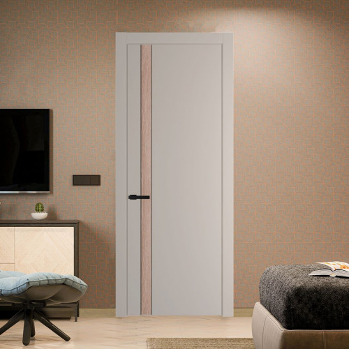 Межкомнатная дверь ProfilDoors 18 PW Сэнд Дуб Сонома молдинг Черный матовый