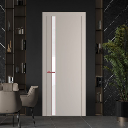 Межкомнатная дверь ProfilDoors 18 PW Сэнд Лак классик молдинг Красный антрацит