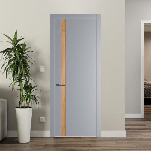 Межкомнатная дверь ProfilDoors 18 PW Смоки Дуб Карамель молдинг Деорэ
