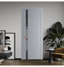 18 PW Смоки Зеркало Grey молдинг Красный антрацит