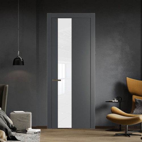 Межкомнатная дверь ProfilDoors 19 PW Графит Лак классик молдинг Деорэ