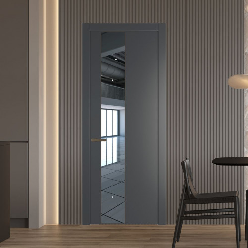 Межкомнатная дверь ProfilDoors 19 PW Графит Зеркало молдинг Деорэ