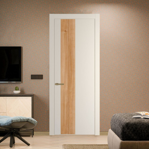 Межкомнатная дверь ProfilDoors 19 PW Кремовая Магнолия Дуб Карамель молдинг Золото
