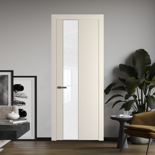 Межкомнатная дверь ProfilDoors 19 PW Кремовая Магнолия Лак классик молдинг Деорэ