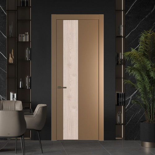 Межкомнатная дверь ProfilDoors 19 PW Перламутр золото Каштан светлый молдинг Деорэ