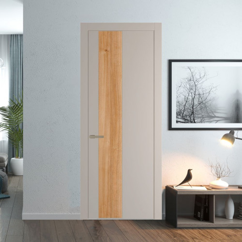 Межкомнатная дверь ProfilDoors 19 PW Сэнд Дуб Карамель молдинг Никель матовый