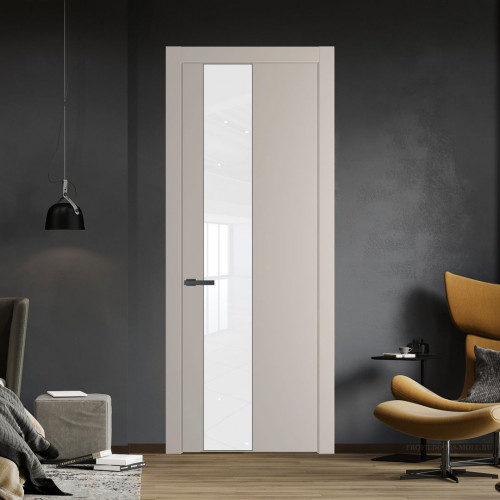 Межкомнатная дверь ProfilDoors 19 PW Сэнд Лак классик молдинг Серая ночь