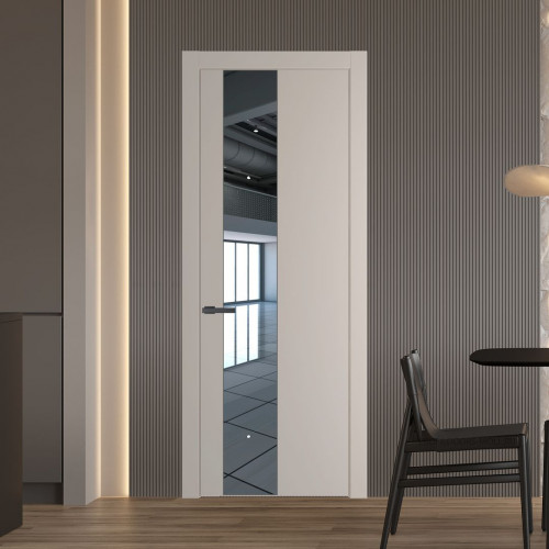 Межкомнатная дверь ProfilDoors 19 PW Сэнд Зеркало молдинг Серая ночь