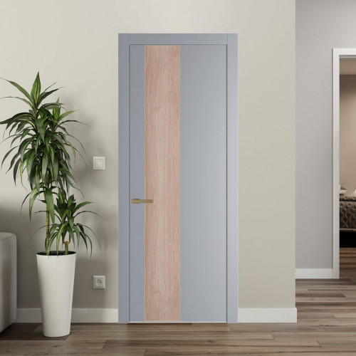 Межкомнатная дверь ProfilDoors 19 PW Смоки Дуб Сонома молдинг Золото