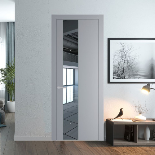 Межкомнатная дверь ProfilDoors 19 PW Смоки Зеркало молдинг Зеленый воск