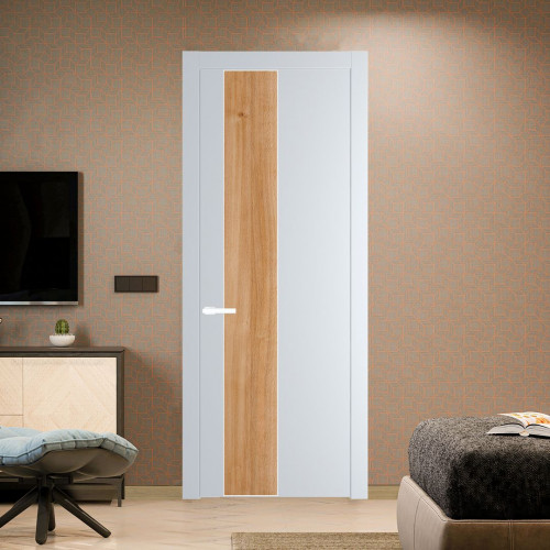 Межкомнатная дверь ProfilDoors 19 PW Вайт Дуб Карамель молдинг Вайт