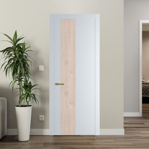 Межкомнатная дверь ProfilDoors 19 PW Вайт Каштан светлый молдинг Золото