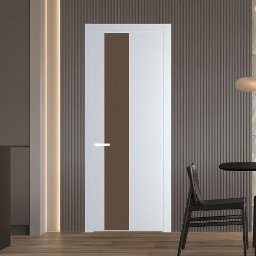Межкомнатная дверь ProfilDoors 19 PW Вайт Монохром гляссе молдинг Вайт