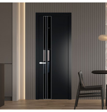 20 PW Блэк Lacobel Черный лак молдинг Вайт