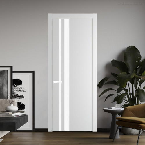 Межкомнатная дверь ProfilDoors 20 PW Крем Вайт Монохром белый просветленный молдинг Вайт