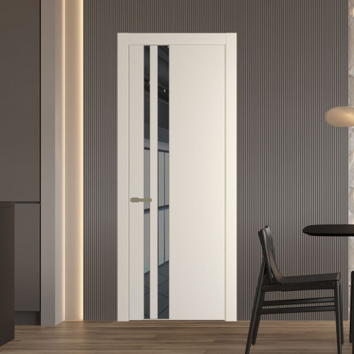 Межкомнатная дверь ProfilDoors 20 PW Кремовая Магнолия Зеркало Grey молдинг Шампань
