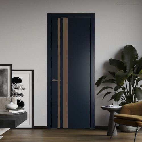 Межкомнатная дверь ProfilDoors 20 PW Нэви Блу Монохром гляссе молдинг Деорэ