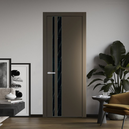 Межкомнатная дверь ProfilDoors 20 PW Перламутр бронза Неро мрамор молдинг Зеленый воск
