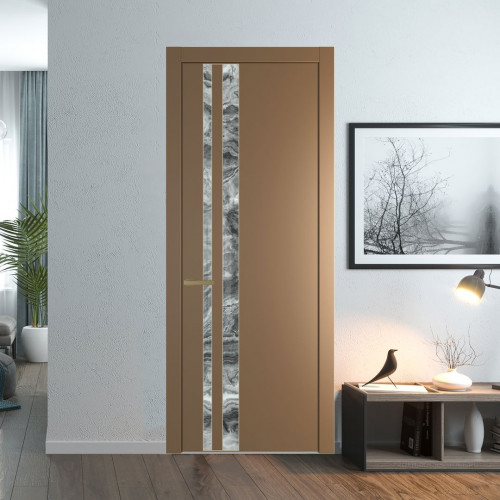 Межкомнатная дверь ProfilDoors 20 PW Перламутр золото Атриум серебро молдинг Золото