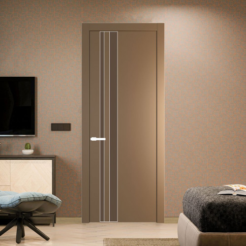 Межкомнатная дверь ProfilDoors 20 PW Перламутр золото Монохром гляссе молдинг Вайт