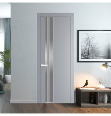 20 PW Смоки Lacobel Серебряный лак молдинг Вайт