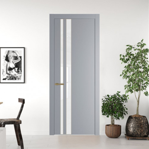 Межкомнатная дверь ProfilDoors 20 PW Смоки Лак классик молдинг Золото