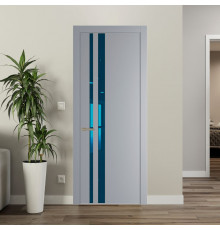 20 PW Смоки Зеркало Blue молдинг Никель матовый
