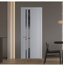 20 PW Смоки Зеркало Grey молдинг Красный антрацит