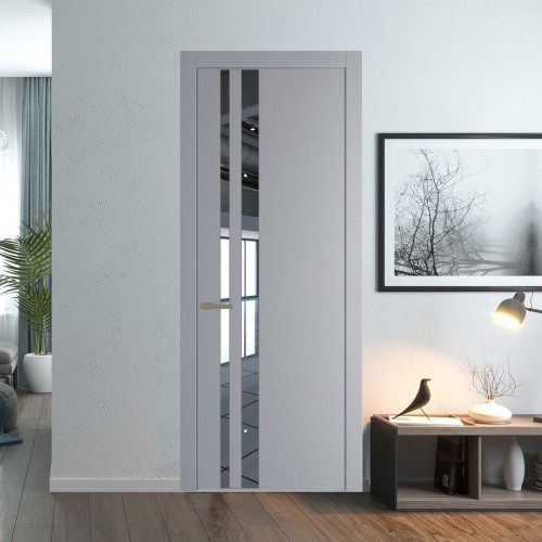 Межкомнатная дверь ProfilDoors 20 PW Смоки Зеркало молдинг Шампань