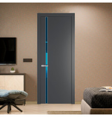 21 PW Графит Зеркало Blue молдинг Серебро
