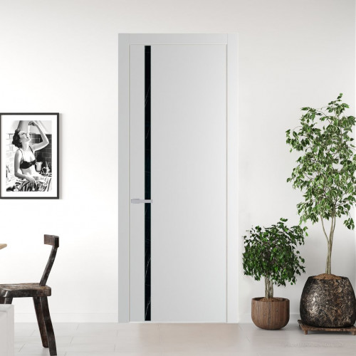 Межкомнатная дверь ProfilDoors 21 PW Крем Вайт Неро мрамор молдинг Зеленый воск