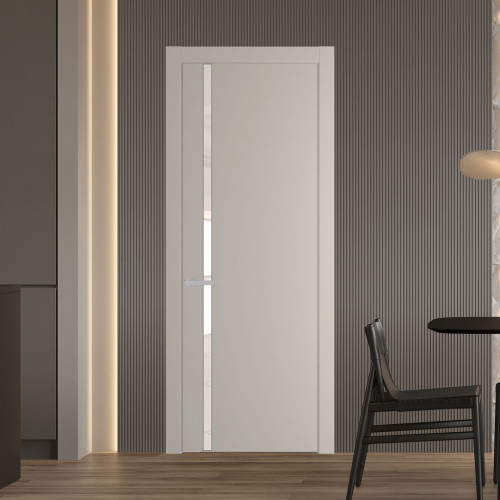Межкомнатная дверь ProfilDoors 21 PW Сэнд Lacobel Перламутровый лак молдинг Зеленый воск